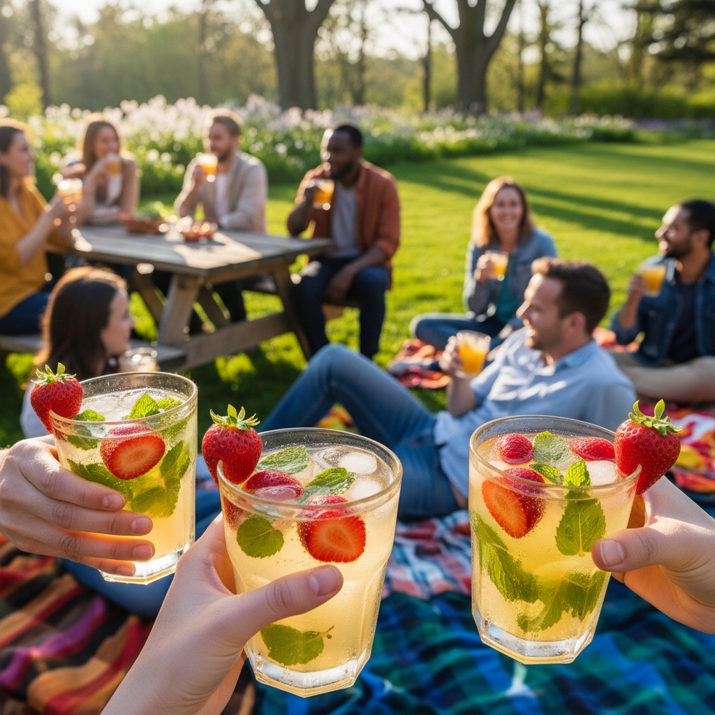 Iced Green Strawberry Tea. Refreshing